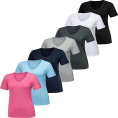 Women's Active Athletic Quick Dry Shirts ATHLETIC PERFORMANCE WEAR: These Womens athletic shirts help dissipate heat quickly and offer more breathability while being gentle on your skin. We use a 4-Way Stretch Fabric that allows you to move seamlessly making sure you stay comfortable through any activity BREATHABLE & QUICK DRYING: Our Womens quick dry shirts are made to enhance your workout performance. Thanks to their lightweight and quick-dry fabric, they allow more air to pass through and dry Gym Tees, Sports Activewear, Performance Wear, Athletic Performance, Athletic Shirts, 4 Way Stretch Fabric, Shirts For Women, Active Women, Unique Outfits