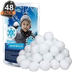 the snowballs are white in color