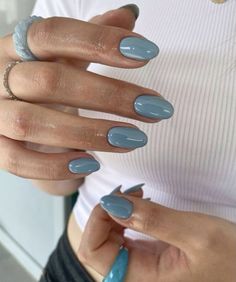 nail inspo; baby blue; nails; acrylics Nail Inspo Baby Blue, Deep Teal Nails, Cute Baby Blue Nails, Aesthetic Blue Nails, Aesthetic Acrylic Nails, Baby Blue Acrylic Nails, Ombre Nail Polish, Cruise Nails, Teal Nails