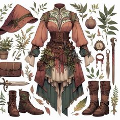 an image of a costume with lots of accessories