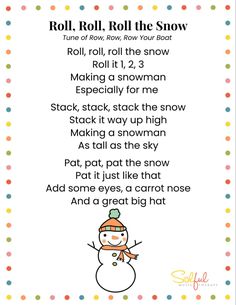 a snowman poem for kids to read