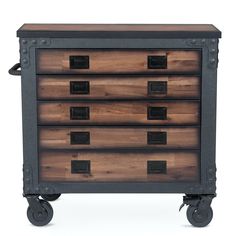 Duramax furniture Duramax 36 In. 5-Drawers Rolling Tool Chest with Wood Top Standing Cabinets, Dining Room Essentials, Vinyl Sheds, Tool Chests, Free Standing Cabinets, Garage Storage Systems, Metal Shed, Wall Cabinets, Vinyl Storage