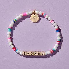 When you need to show courage and face your fears, rely on this badass bracelet. The gold letters are crafted with glossy, tarnish-proof plating. Set Kindness in MotionThe cycle of kindness starts with you. It’s why each of our bracelets has a trackable ID tag, so you can one day pass it on and pay its meaning forward. Connect your bracelet to get started!