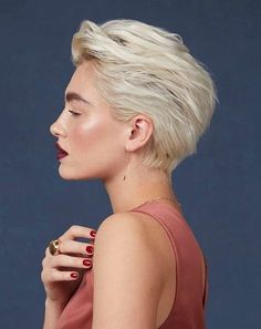 Preppy Pixie Haircut, Blonde Long Pixie Haircut, Really Short Blonde Hair, Pixie Cut Wedding Hair, Short White Blonde Hair, Long Blonde Pixie, Blond Pixie Cut, Short Blonde Pixie Cut, Long Pixie Haircut