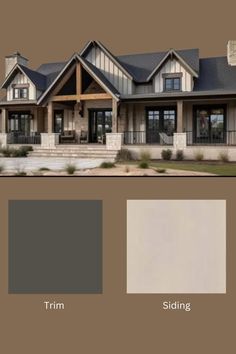 the exterior of a house with two different colors