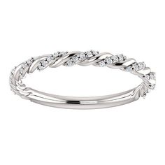 Pavé Diamond Twisted Anniversary Band - Soha Diamond Co.™ Modern Twist Stackable Diamond Promise Ring, Modern Twist Stackable Bands For Anniversary, Twisted Wedding Band, Twist Wedding Band, Moissanite Band, Band Necklace, Synthetic Diamond, Cvd Diamond, Twisted Band