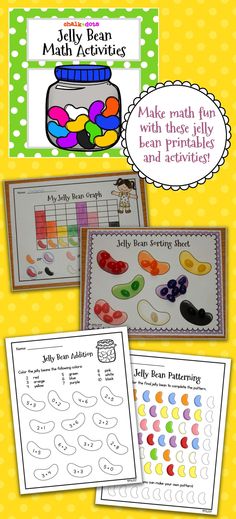 the jelly bean math activities and printables