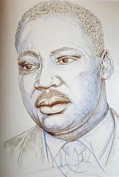 a drawing of a man in a suit and tie looking at the camera with an intense look on his face