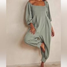 Gorgeous Mint Green Jumper From Free People. Wear As Lounge Around Home Or Put In Strappy Sandals Or Chunky Boots With A Lacey Bralette And Your Ready To Go Out. Nwt. 17” Pit To Pit. Chic Relaxed Fit Jumpsuits And Rompers For Lounging, Spring Long Sleeve Jumpsuits And Rompers For Lounging, Relaxed Fit Long Sleeve Jumpsuits For Loungewear, Relaxed Fit Long Sleeve Jumpsuits And Rompers For Lounging, Chic Long Sleeve Relaxed Fit Jumpsuits And Rompers, Relaxed Fit Long Sleeve Jumpsuit For Lounging, Athleisure Jumpsuit, Silver Jumpsuits, Grey One Piece