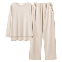 Experience ultimate comfort and style with our Cute Cozy Long Sleepwear PJs Set for Women! Made with 100% cotton, this set features a loose fit and slight stretch for a soft, comfortable feel. Perfect for spring and autumn, it includes pockets and an elastic waistband for convenient wear. Get ready to relax in style! Material: 100% Cotton Fit Type: Loose Fit Stretch: Slight Season: Spring/Autumn Softness: Soft Features: Pockets and Elastic waistband for Comfortable and Convenient wear Solid Cotton Sleepwear For Lounging, Cotton Solid Color Sleepwear For Relaxation, Solid Color Cotton Sleepwear For Relaxation, Soft Comfortable Sleepwear For Fall, Comfortable Cotton Solid Color Sleepwear, Soft Comfortable Fall Sleepwear, Comfortable Soft Sleepwear For Fall, Comfortable Solid Color Cotton Sleepwear, Solid Cotton Sets For Relaxation