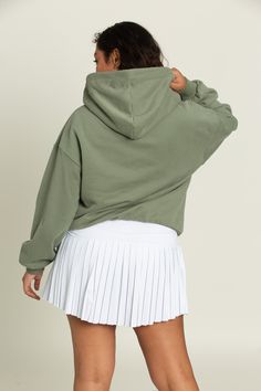 Our perfectly oversized Green GH Sport Hoodie Sweatshirt gives you the feeling of comfort and style in one staple hoodie. The dual side pockets give you an extra place to keep everyday essentials. Along with a hood to allow you to change your look to match wherever you're off to next. Comfy Hoodie Sweatshirt With Drawstring Hood, Comfortable Hoodie With Adjustable Hood, Oversized Hoodie With Pockets For Spring, Comfortable Hooded Hoodie In French Terry, Oversized Athleisure Hoodie With Ribbed Cuffs, Oversized Athleisure Sweats With Adjustable Hood, Oversized Athleisure Hoodie, Oversized French Terry Sweatshirt With Drawstring Hood, Comfortable French Terry Hoodie With Drawstring Hood