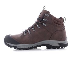 Leather upper, Lace up closure for secure fit, Approx. 1\ heel / sole, Cap toe, Memory Foam insole for added comfort, Rubber outsole, Waterproof | Men's Pacific Mountain Arrow Waterproof Hiking Boot in Brown Size 8 Waterproof Hiking Boots, Hiking Boot, Mountain Man, Shoe Carnival, Shoe Store, Brown Boots, Size 13, Hiking Boots, Memory Foam