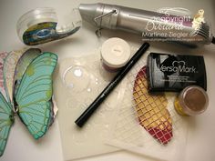 various items are displayed on a table with the words, beauty products and other things