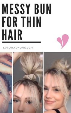 Messy Bun Anleitung, Messy Bun Look, Bun Look, Easy Bun Hairstyles, A Messy Bun, French Twist Hair, Easy Hair Updos, Hair Twist Styles, Front Hair Styles