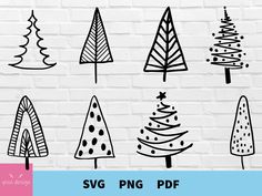 christmas trees svg files are available for use on the webpage or in print