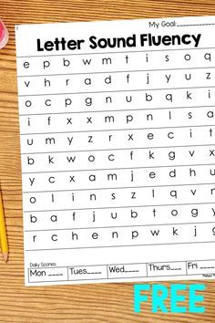 a printable letter sound fluncy worksheet for kids to practice their handwriting skills