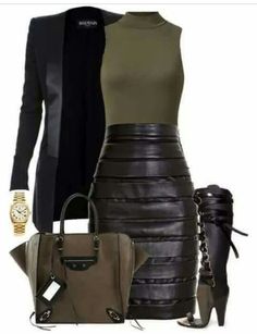 love it 00s Mode, Green Outfit, Mode Inspiration, Edgy Fashion, Fashion Classy, Chic Outfits, Stylish Outfits