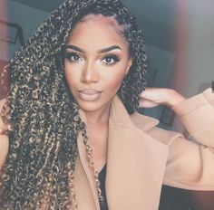 Box Twists Hairstyles, Styling Faux Locs, Box Twists, Twists Hairstyles, Faux Loc, Hairstyles Color, Passion Twists, Bohemian Braids, Twist Braid Hairstyles