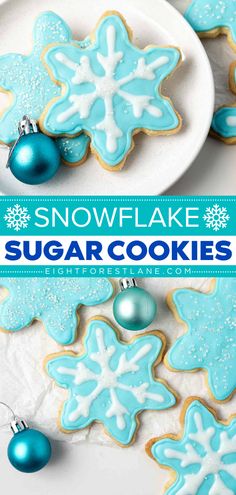 Look forward to these easy snowflake sugar cookies! This holiday baking recipe features soft cut out sugar cookies. Decorated with royal icing, this Christms cookie idea is fun and festive! Pin this for later! Soft Cut Out Sugar Cookies, Easy Snowflake, Snowflake Sugar Cookies, Snowflake Sugar, Cut Out Sugar Cookies, Cookies Decorated With Royal Icing, Cut Out Sugar, Soft Cut