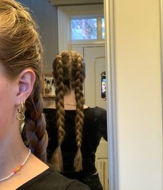 Long Hair Two Braids, Long To Short Haircut, Hairstyle Examples, Dutch Braids, Hippie Hair, School Hairstyles, Sports Hairstyles, Hair Tutorials For Medium Hair