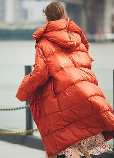 A stand collar with a hood helps keep you incredibly warm in this stylish puffer coat from Vivian Seven Stand collar with hood Front zip closure Lined, with 90% goose down, 10% feather 100% polyester Dry clean Item #1788 Women's down puffer coat SIZE INFO S=US4-6=UK8-10=EU34-36 M=US8-10=UK12-14=EU38-40 L=US12-14=UK16-18=EU42-44 ★★Please tell me your Height and Weight, and I will make sure you choose the right size. Long Down Coat, Puffy Coat, Down Puffer Coat, White Ducks, Winter Jackets Women, Down Coat, Puffer Coat, Choose The Right, Winter Women