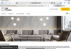 an image of a living room with couches and chairs on the website homepage