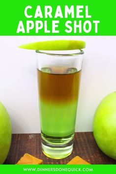 an apple drink with caramel in the middle