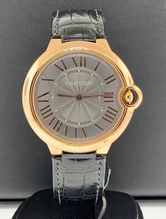 Cartier Ballon Bleu 40mm Ultra Thin 18k Rose Gold Grey Roman Dial W6920089 | eBay Cartier Ballon Bleu, Old Watches, Grey Roses, Cartier Watch, Rose Gold Case, 18k Rose Gold, Cartier, Accessories Watches, Wrist Watch