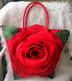 "\"Large women's bag with felted rose decor, Felted flower, Felted hand bag, Anniversary gifts for wife, Felted purse, Felt flower bag, Hand bag for women, Flowers bag, Rose bag, The bag is big , Vegan bag\" Made-to-order item! Processing time is 1-2 weeks! Free shipping worldwide! I'm in love with creating this unique purses. All my bags are completely handmade by wet felting technique. I use only finest Italian or Germany merino wool, soap, water and hands (my hands) to create this small mirac Rectangular Felt Bags As Gifts, Rectangular Rose Everyday Bag, Rectangular Felt Bags For Gifts, Eco-friendly Red Bag For Everyday Use, Red Flower-shaped Bags For Gifts, Red Heart-shaped Shopping Bag, Eco-friendly Red Shoulder Bag For Shopping, Red Flower Tote, Casual Multicolor Flower-shaped Bag