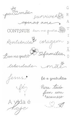 some handwriting written in different languages on a white sheet with the words'la familla'and'la famiia '