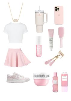 #outfit #pink #soldejanerio #glowrecipe #preppy #inspiration Outfits Ideas Preppy, Pink Back To School Outfits, Pastel Pink Clothes, Comfy School Outfits, Pink Charm, Sassy Outfit, Outfit Pink, School Things