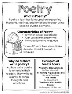 poetry worksheet for students to practice their writing and listening skills in the classroom