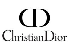 the christian dior logo is shown in black and white