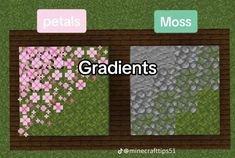 some grass and flowers are shown with the words,'petals'in front of them