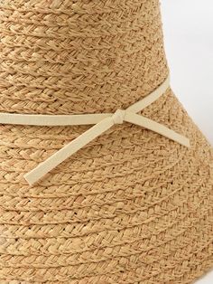 DESCRIPTION:A rounded bucket hat made from woven raffia with a contrast band.FEATURES:Round CrownContrast BandWoven Fabrication100% Raffia Woven Raffia, Saint Bernard, Hat Making, Bucket Hat, Band, Hats, White