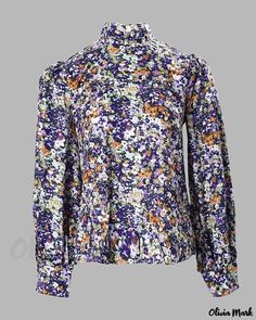 Olivia Mark - Ditsy Floral Lantern Sleeve Top