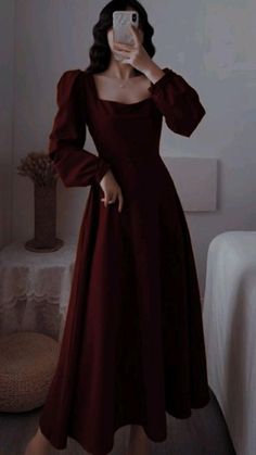 Midi Dress Classy, Simple Frocks, Red Dresses Classy, Elegant Midi Dresses, Modest Dresses Casual, Prom Dress Inspiration, Stylish Party Dresses