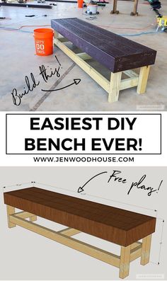 an easy diy bench with plans to build it and how to make it yourself