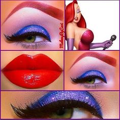 spread hope like wildfire : Photo Jessica Rabbit Makeup, Rabbit Makeup, Fantasy Make-up, Party Make-up, Drag Make-up