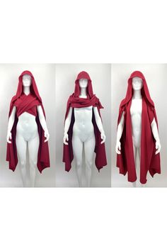 Cheap Fitted Cosplay Costume, Ren Faire Costume Women, Cosplay Cape, Medieval Cloak, Ren Faire Costume, Red Riding Hood Costume, Výtvarné Reference, Draping Fabric, Idee Cosplay