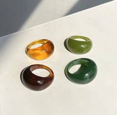 Bubble Acrylic Resin Ring US Size 7 90s Rings, Rings Y2k, Fun Rings, Rings Chunky, Ring Resin, Y2k Rings, Orange Purse, Resin Rings, Edgy Jewelry