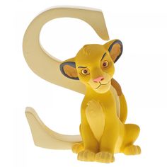 the letter s is for lion cub figurine with an animal's face