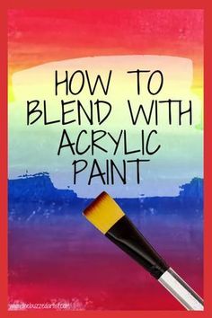 How To Create Smooth Blends with Acrylic Paint Chalk Painting, Acrylic Paint On Canvas, Canvas Painting Tutorials, Acrylic Painting Tips, Painting Ideas On Canvas, Acrylic Painting For Beginners, Painting Art Lesson, Acrylic Painting Techniques