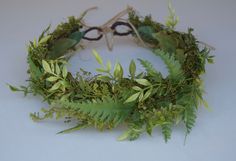 Green Flower Crown, Vine Crown, Greenery Crown, Woodland Crown, Bridesmaid Crown, Event Decorating, Leaf Crown, Fairy Crown, Matka Natura