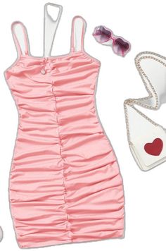 Cute Pink Sleeveless Mini Dress, Cute Sleeveless Dress With Spaghetti Straps For Party, Cute Fitted Sleeveless Party Dress, Pink Sleeveless Y2k Dress, Pink Sleeveless Y2k Style Dress, Cute Sleeveless Solid Color Dress, Cute Pink Fitted Sleeveless Dress, Pink Y2k Style Dress With Spaghetti Straps, Pink Y2k Dress With Spaghetti Straps