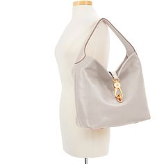 Soft and Chic     The Logo Lock Shoulder Bag owes its soft, slouchy shape and understated style to natural Florentine leather. A gold plated closure keeps contents secure, a wide shoulder strap guarantees comfort and a roomy interior provides great storage space. Both casual and chic, this bag will take you from workday lunches to Sunday brunches with ease. Monogram Pendant, Understated Style, Janet Guzman, Dooney And Bourke, Dooney & Bourke, Leather Bags, Winter White, Shoe Sale, Men's Collection