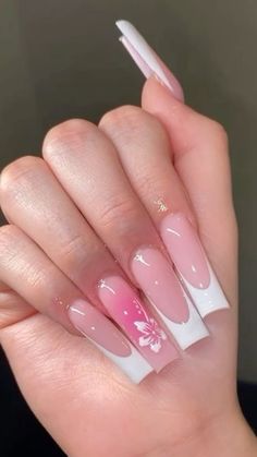 Baddie Aesthetic Nails, Pink And White Nails Acrylic, Medium Pink Nails, Pink Base Nails, Calm Nails, Pink Baddie Nails, Baddie Nails Instagram, Baddie Acrylic Nails, Basic Baddie Nails