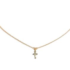 Lovers Solo Cross Charm Necklace-Virgins Saints and Angels-Swag Designer Jewelry Dainty Crucifix Necklace With Adjustable Chain, Dainty Cross Pendant Charm Necklace With Clavicle Chain, Dainty Charm Necklace With Clavicle Chain And Cross Pendant, Dainty Rose Gold Crucifix Necklace, Dainty Cross Necklace With Delicate Chain, Dainty Charm Necklace With Cross Pendant And Adjustable Chain, Adjustable Gold Cross Pendant Necklace, Minimalist Charm Necklace With Cross Pendant, Minimalist Charm Necklace With Cross Pendant And Adjustable Chain