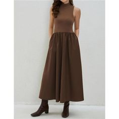 The Casual Maxi Dress For Women Is Made Of 96%Rayon,4%Spandex Which Is Soft, Comfy And Honorable. Thanks To Its Moderate Thickness, This Jersey Dress Will Not See Through And Perfectly Suits For Spring, Summer And Fall . Features:Sleeveless Dress For Women,Long Dress, Casual Summer Dress,Tiered Dress, Turtleneck Modest Dresses,Tank Dress With Pockets,Maternity Maxi Dress,Black Casual Dress For Women,Comfortable Fit, Womens Ankle Length Dress Bring To You Comfortable Experience, Which Is A Good C Brown Sleeveless Stretch Maxi Dress, Brown Solid Color Midi Dress For Spring, Casual Brown A-line Midi Dress, Chic Brown Knee-length Midi Dress, Chic Brown Midi Dress Solid Color, Chic Brown Solid Color Midi Dress, Fitted Solid Brown Midi Dress, Fitted Brown Solid Midi Dress, Brown Solid Color Midi Dress For Fall