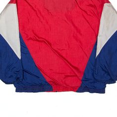 Item is in good used condition. >Size: L >Armpit To Armpit: 26" >Armpit To Cuff: 20" >Collar To Hem: 25" Vintage Red Long Sleeve Track Jacket, Red Retro Hooded Windbreaker, Retro Red Hooded Windbreaker, Retro Red Windbreaker For Fall, Vintage Red Windbreaker For Fall, Red 90s Long Sleeve Windbreaker, 90s Red Long Sleeve Windbreaker, Red 90s Style Long Sleeve Windbreaker, 90s Style Red Long Sleeve Windbreaker